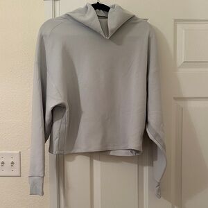 RHONE Light Gray Cropped Hooded Sweatshirt